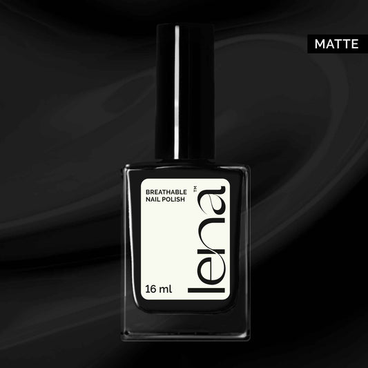 LENA - Matte Breathable Nail Polish - Nails Black…Coffee Light - LE71